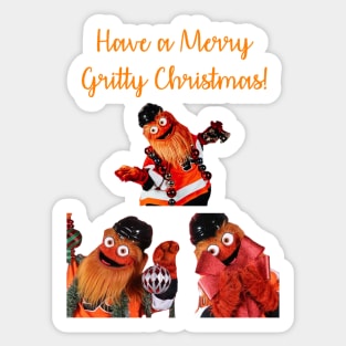 have a merry gritty christmas Sticker